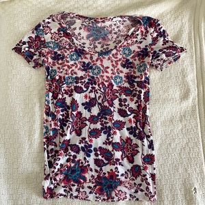 Short sleeve shirt slightly see through but soft and thin